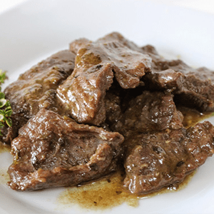 Lomitos de venado con setas